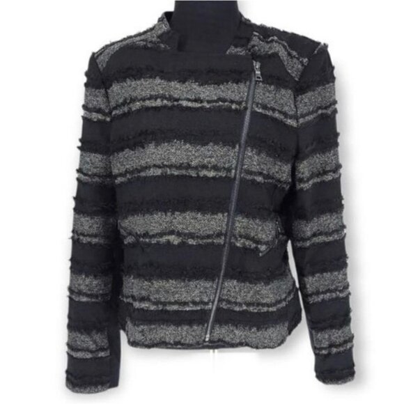 BCBG Max Azria Jaison Fringe Moto Jacket ASO Willa Holland Size S - Picture 8 of 13